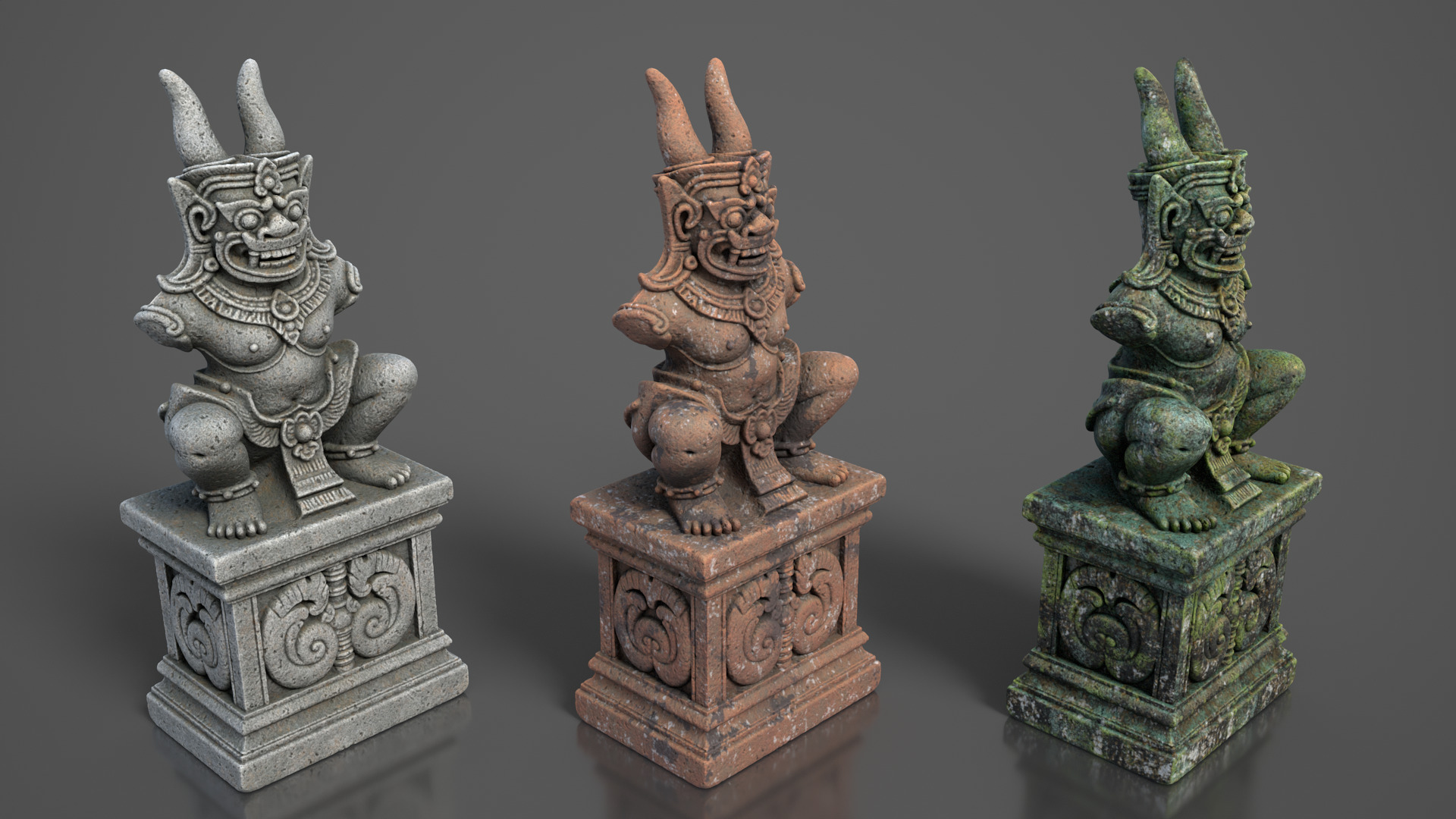 Ancient Khmer Statue15-250523 Low-poly 3D model_2