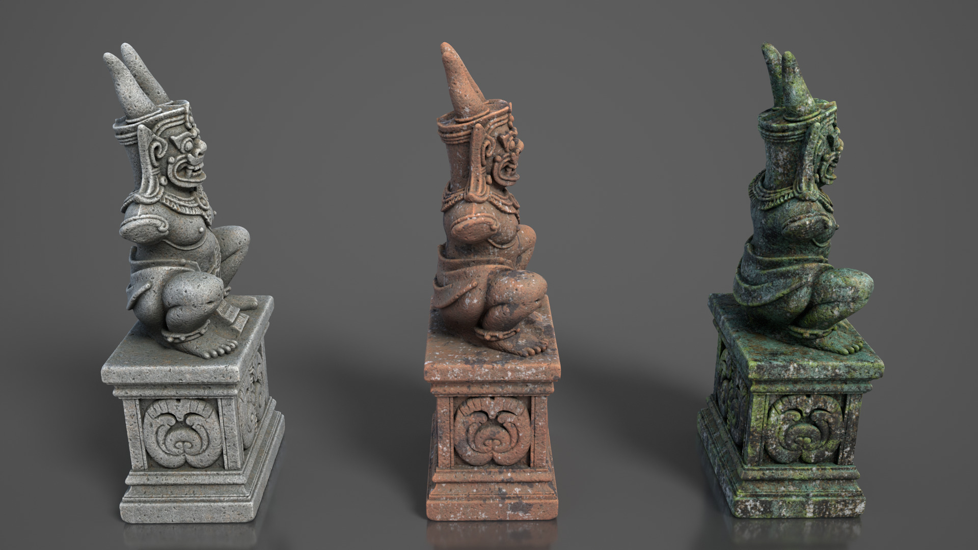 Ancient Khmer Statue15-250523 Low-poly 3D model_3