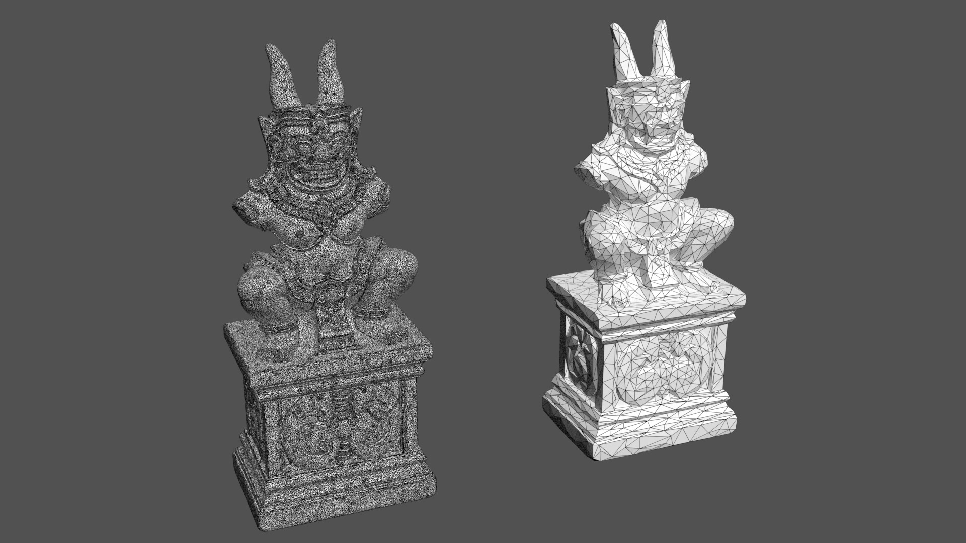 Ancient Khmer Statue15-250523 Low-poly 3D model_9