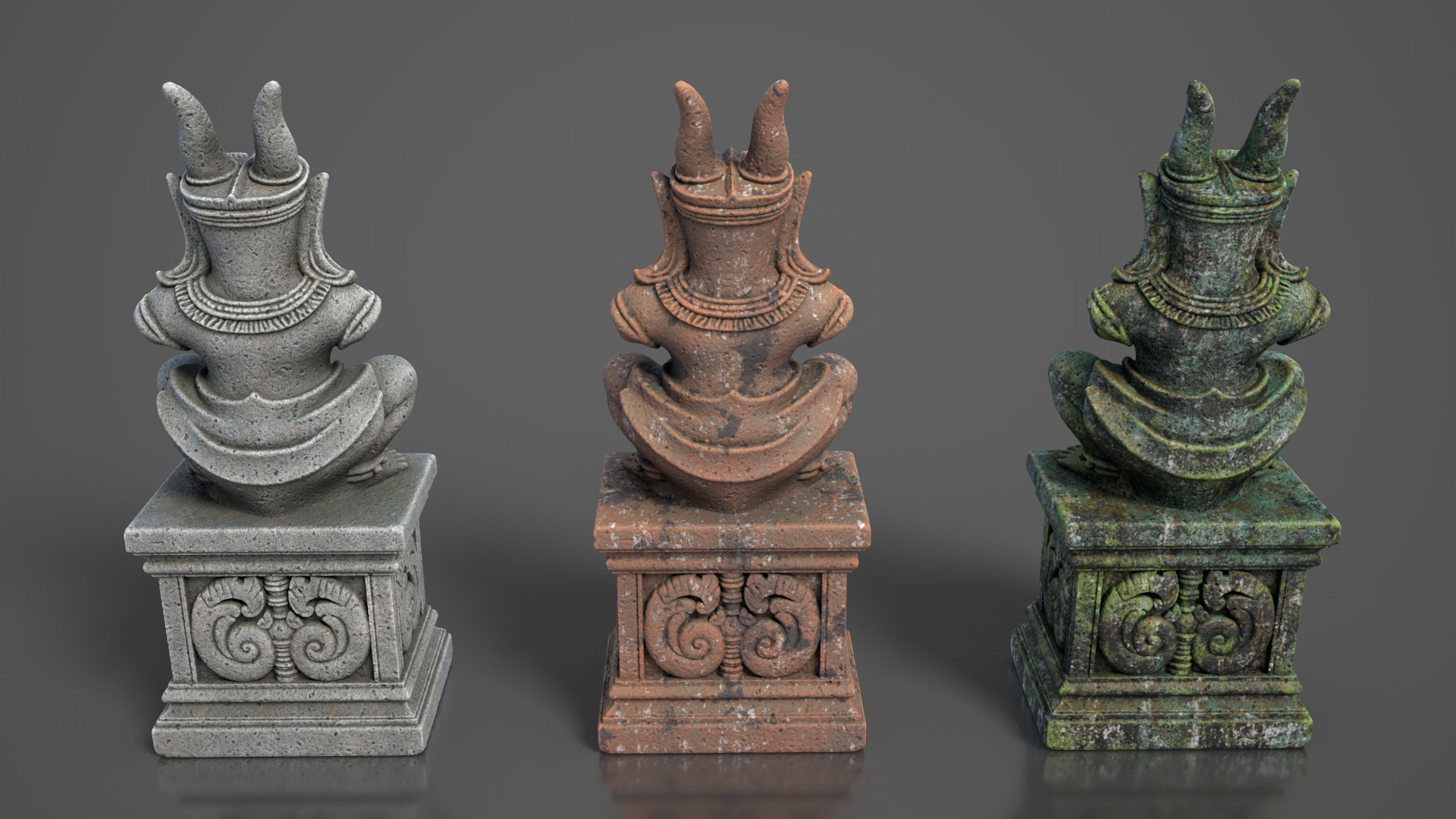 Ancient Khmer Statue15-250523 Low-poly 3D model_5