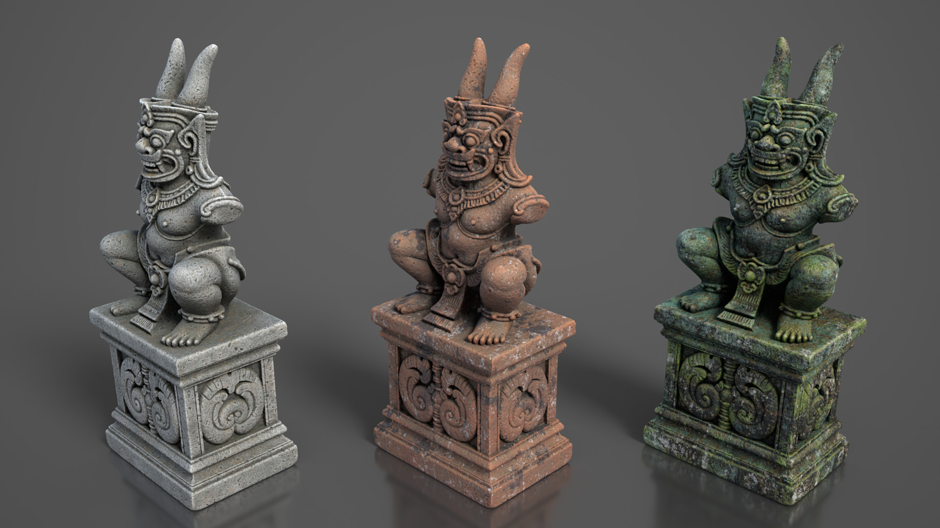 Ancient Khmer Statue15-250523 Low-poly 3D model_8