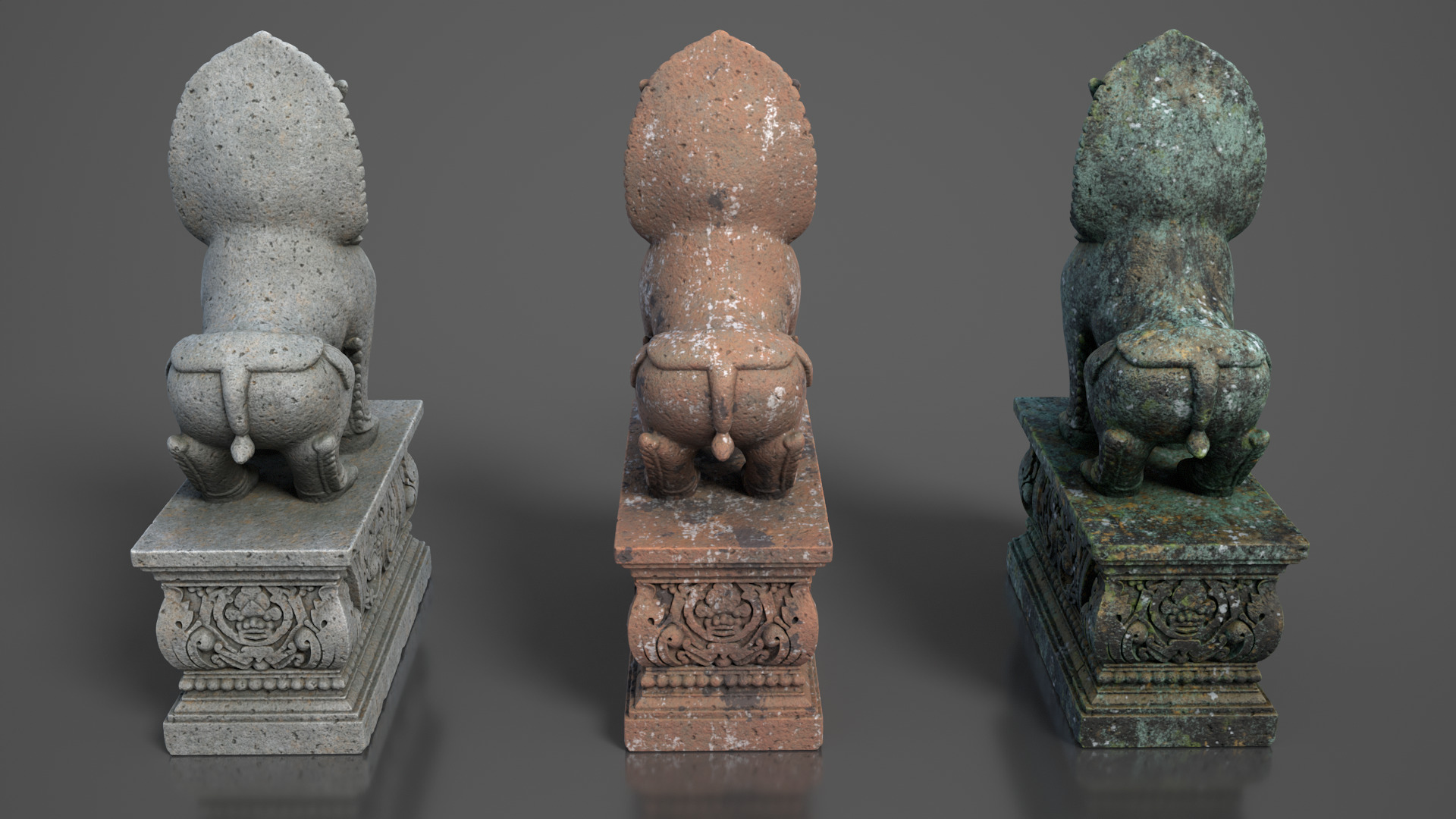Ancient Khmer Statue16-250523 Low-poly 3D model_5