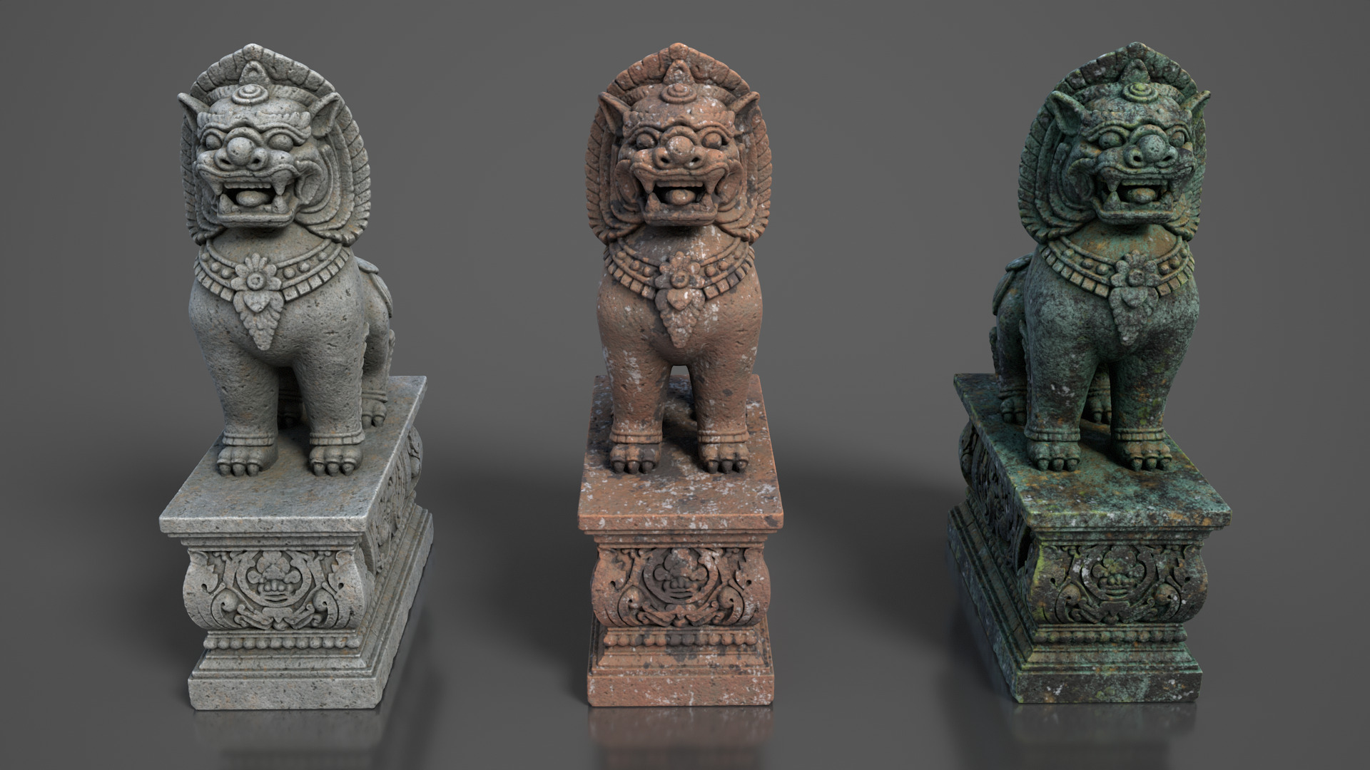 Ancient Khmer Statue16-250523 Low-poly 3D model_1
