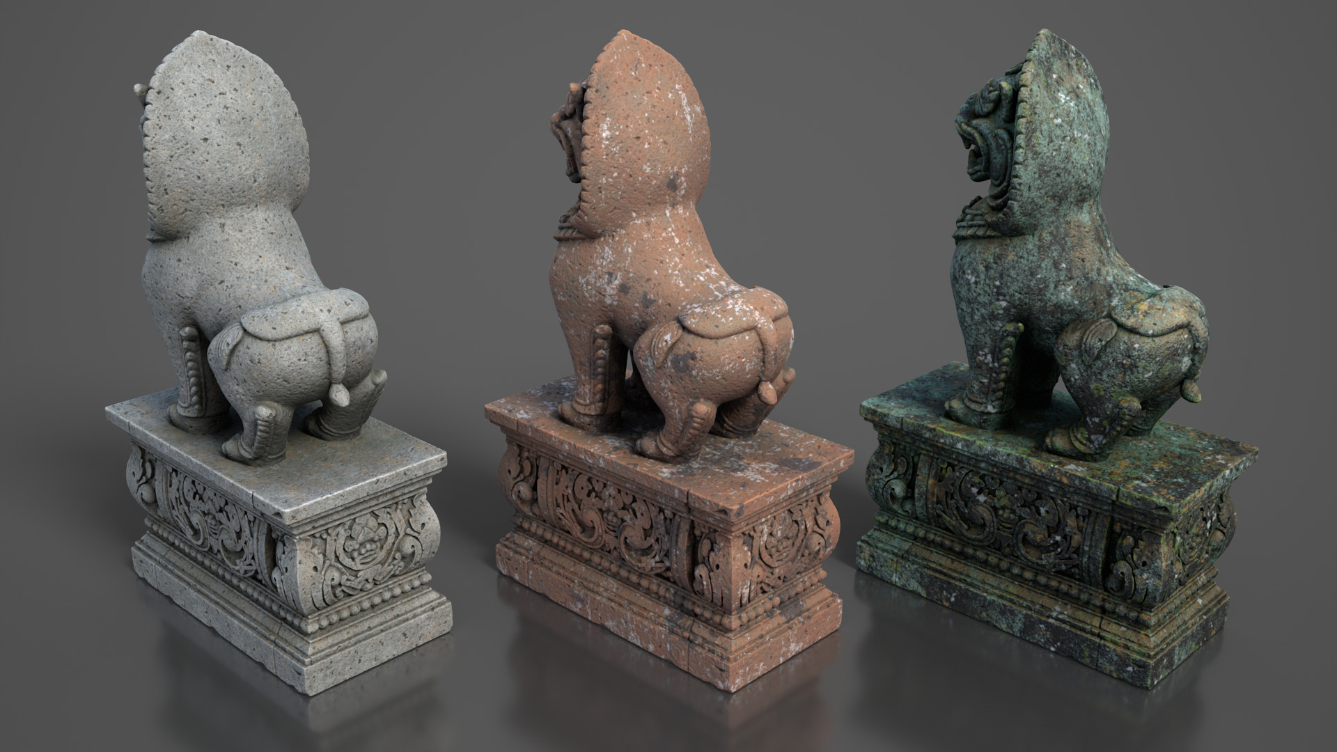 Ancient Khmer Statue16-250523 Low-poly 3D model_6
