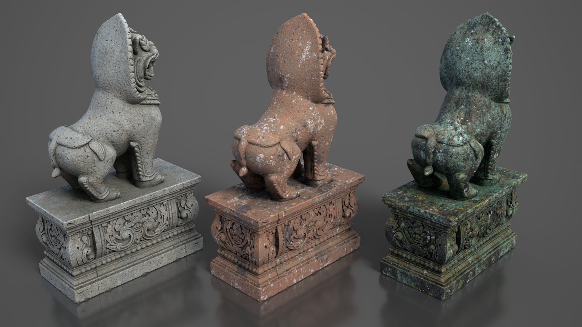 Ancient Khmer Statue16-250523 Low-poly 3D model_4