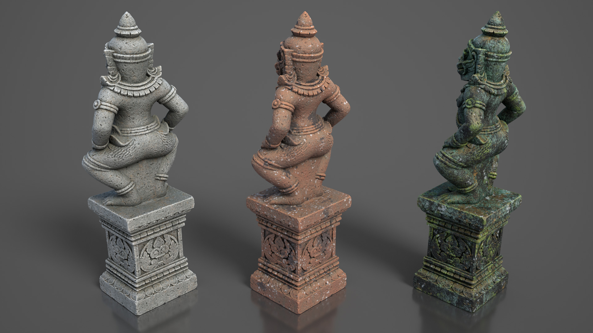 Ancient Khmer Statue17-250523 Low-poly 3D model_6
