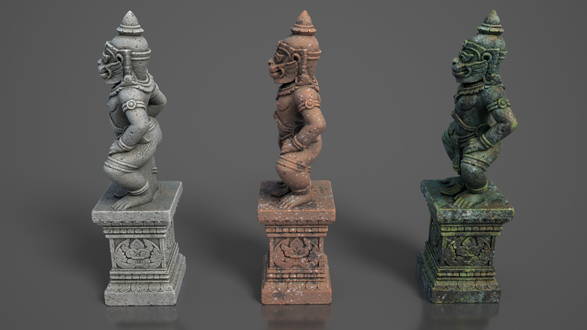 Ancient Khmer Statue17-250523 Low-poly 3D model_7