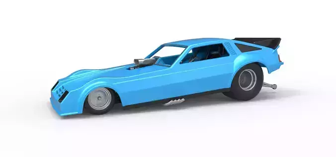 Vintage Funny Car Scale 1 to 25 3D print model