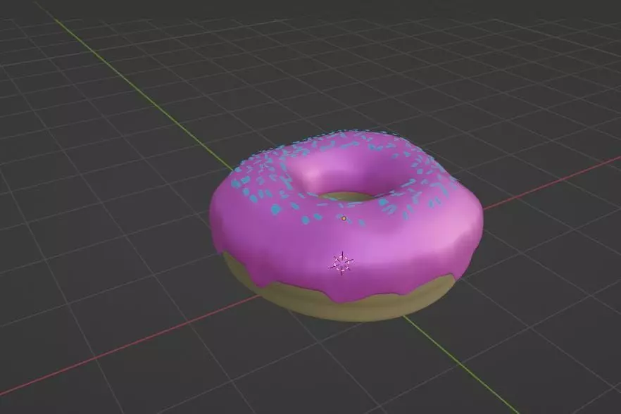 Classic Low Poly --Donut Low-poly 3D model_0