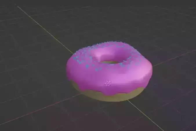 Classic Low Poly --Donut Low-poly 3D model