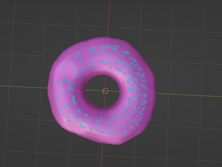 Classic Low Poly --Donut Low-poly 3D model_3