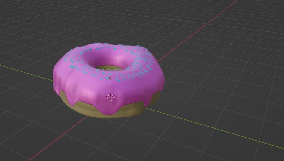 Classic Low Poly --Donut Low-poly 3D model_4