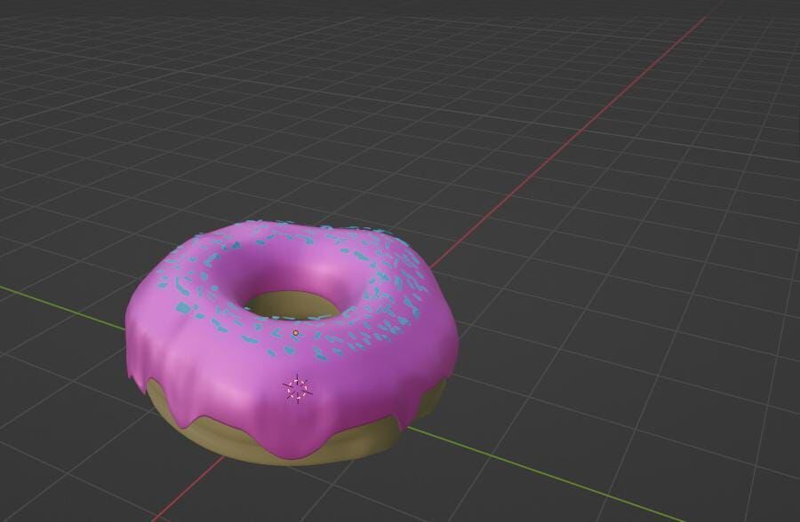 Classic Low Poly --Donut Low-poly 3D model_2