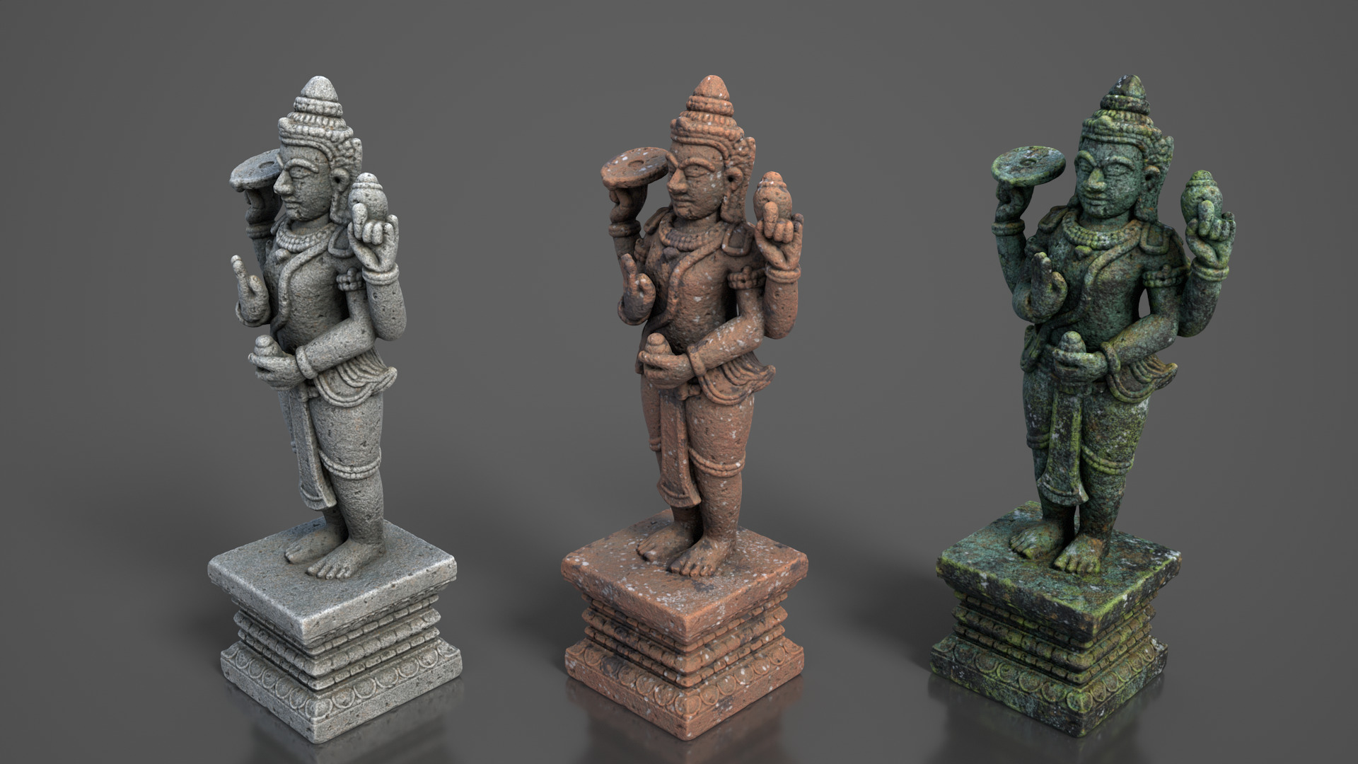 Ancient Khmer Statue18-250523 Low-poly 3D model_8