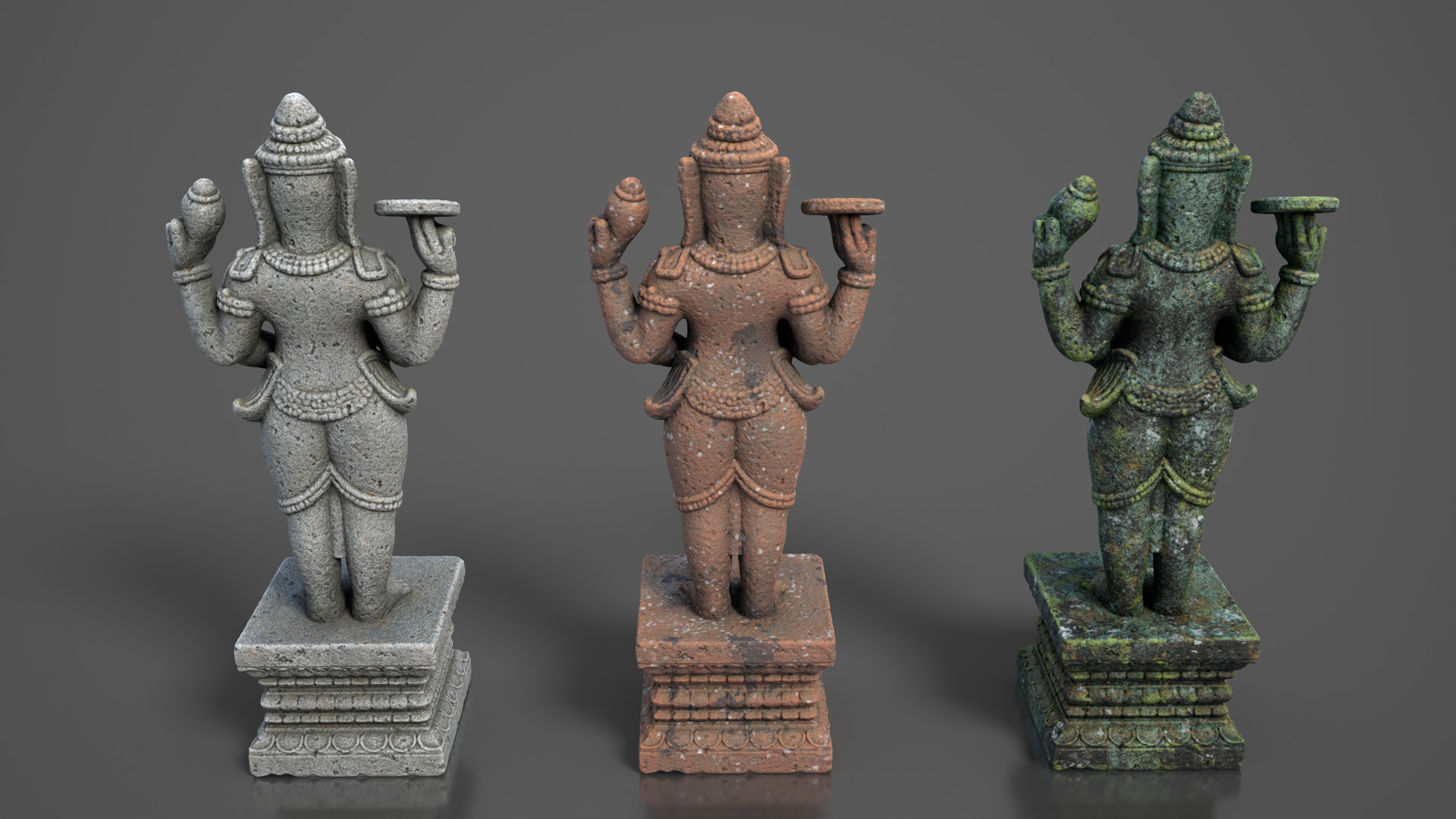 Ancient Khmer Statue18-250523 Low-poly 3D model_5