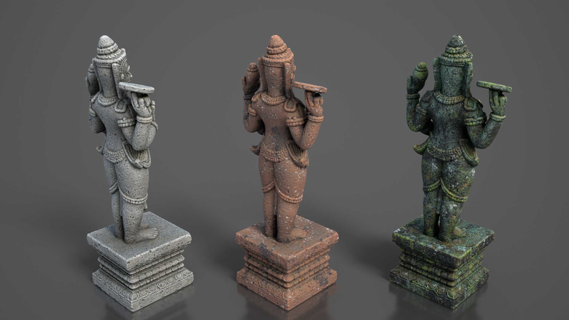 Ancient Khmer Statue18-250523 Low-poly 3D model_4