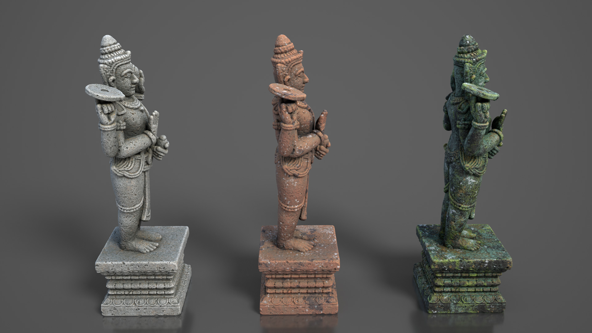 Ancient Khmer Statue18-250523 Low-poly 3D model_3