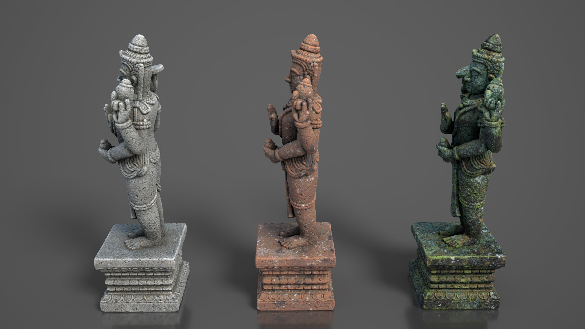 Ancient Khmer Statue18-250523 Low-poly 3D model_7