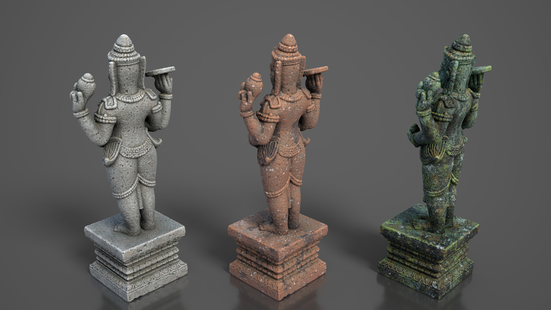 Ancient Khmer Statue18-250523 Low-poly 3D model_6