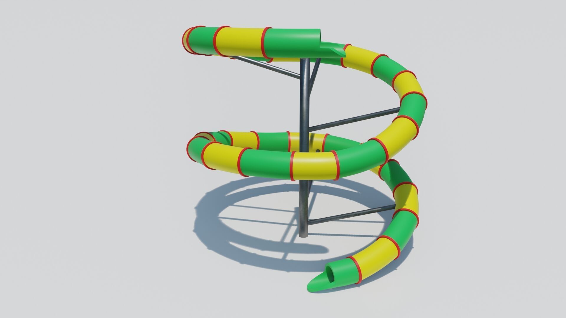 PBR Playground slide Low-poly 3D model_7
