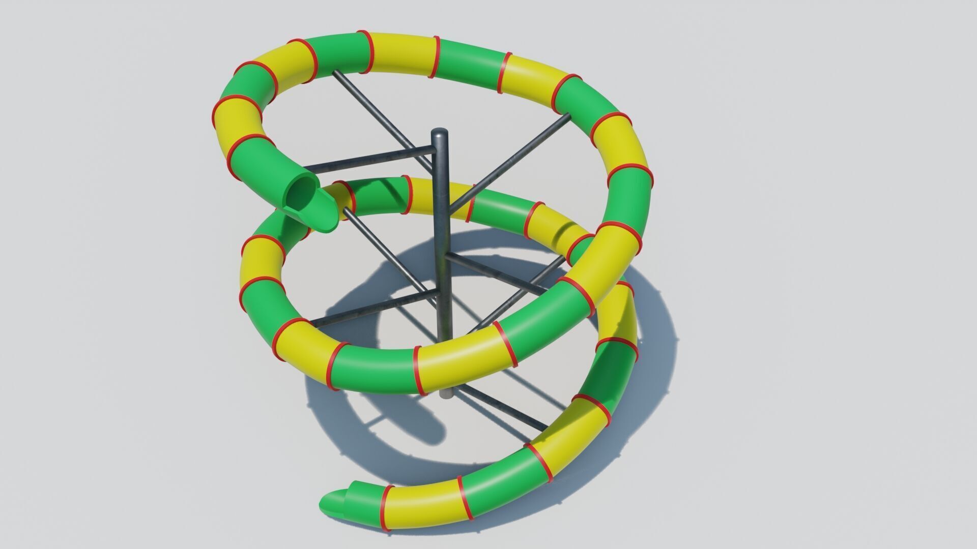 PBR Playground slide Low-poly 3D model_15