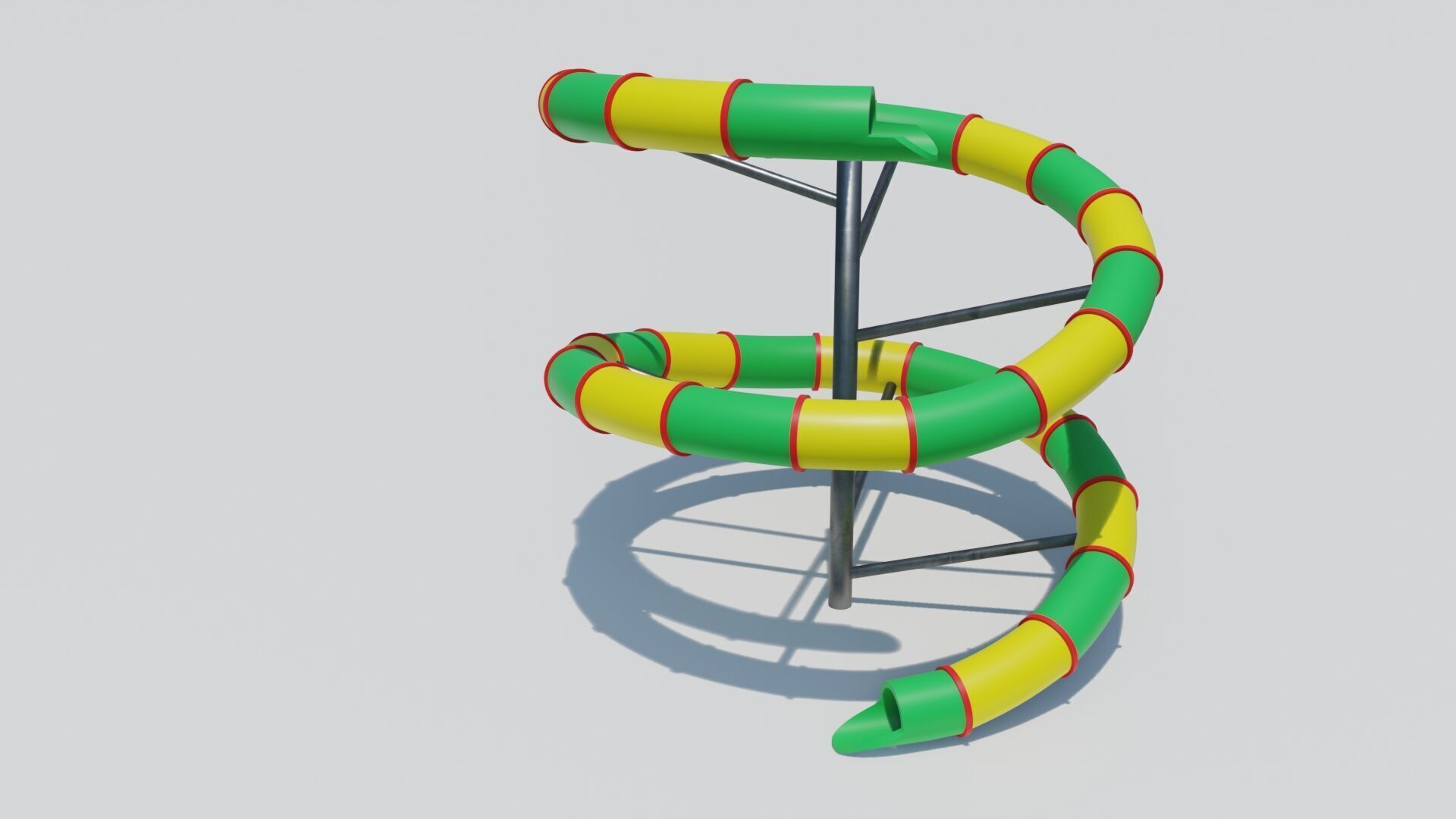 PBR Playground slide Low-poly 3D model_8