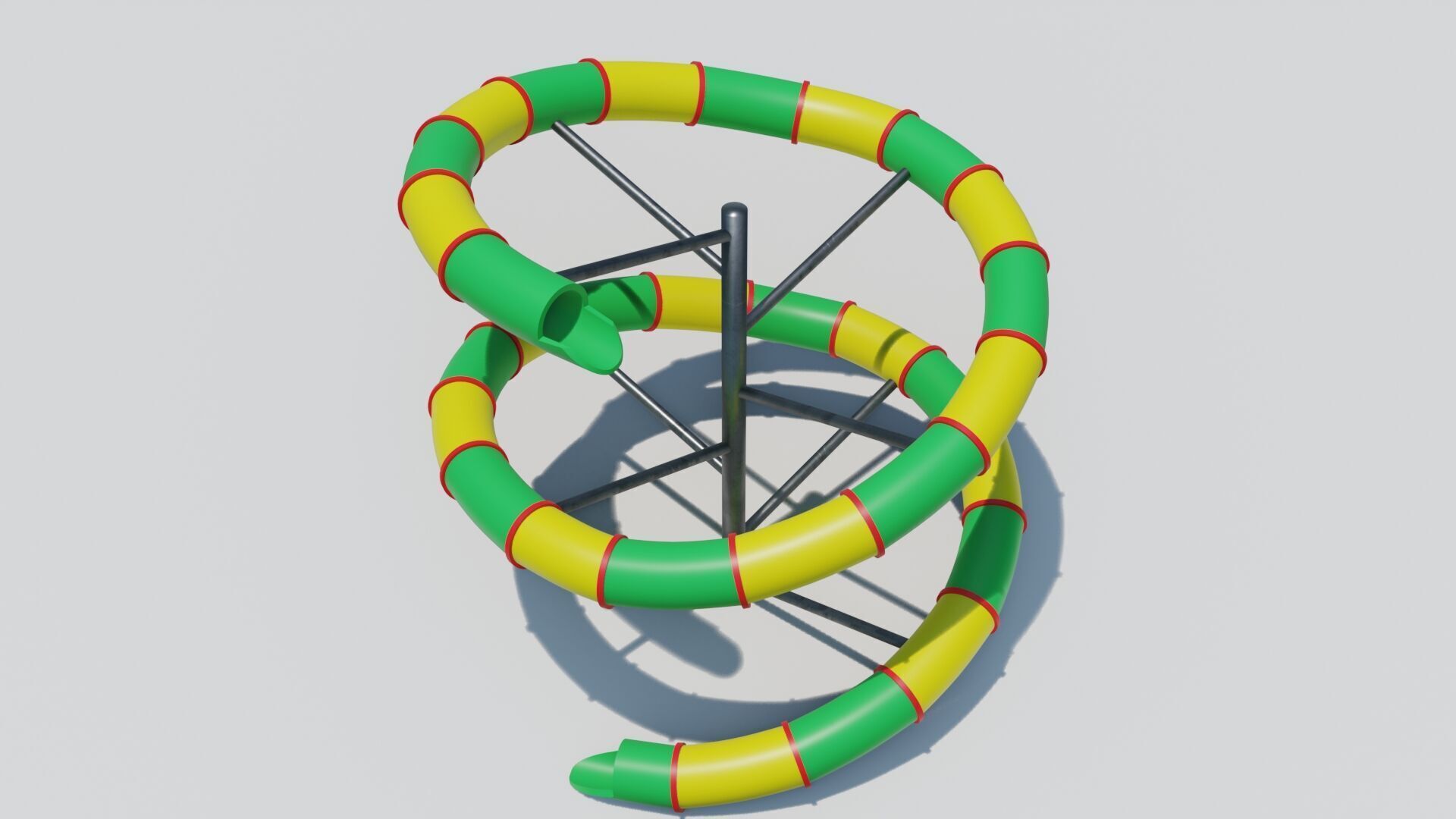 PBR Playground slide Low-poly 3D model_14