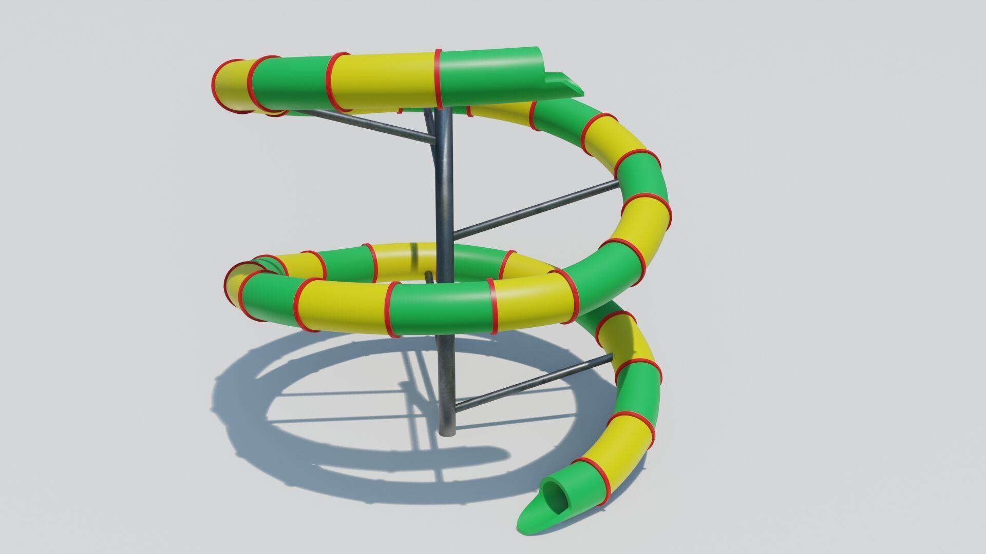 PBR Playground slide Low-poly 3D model_2