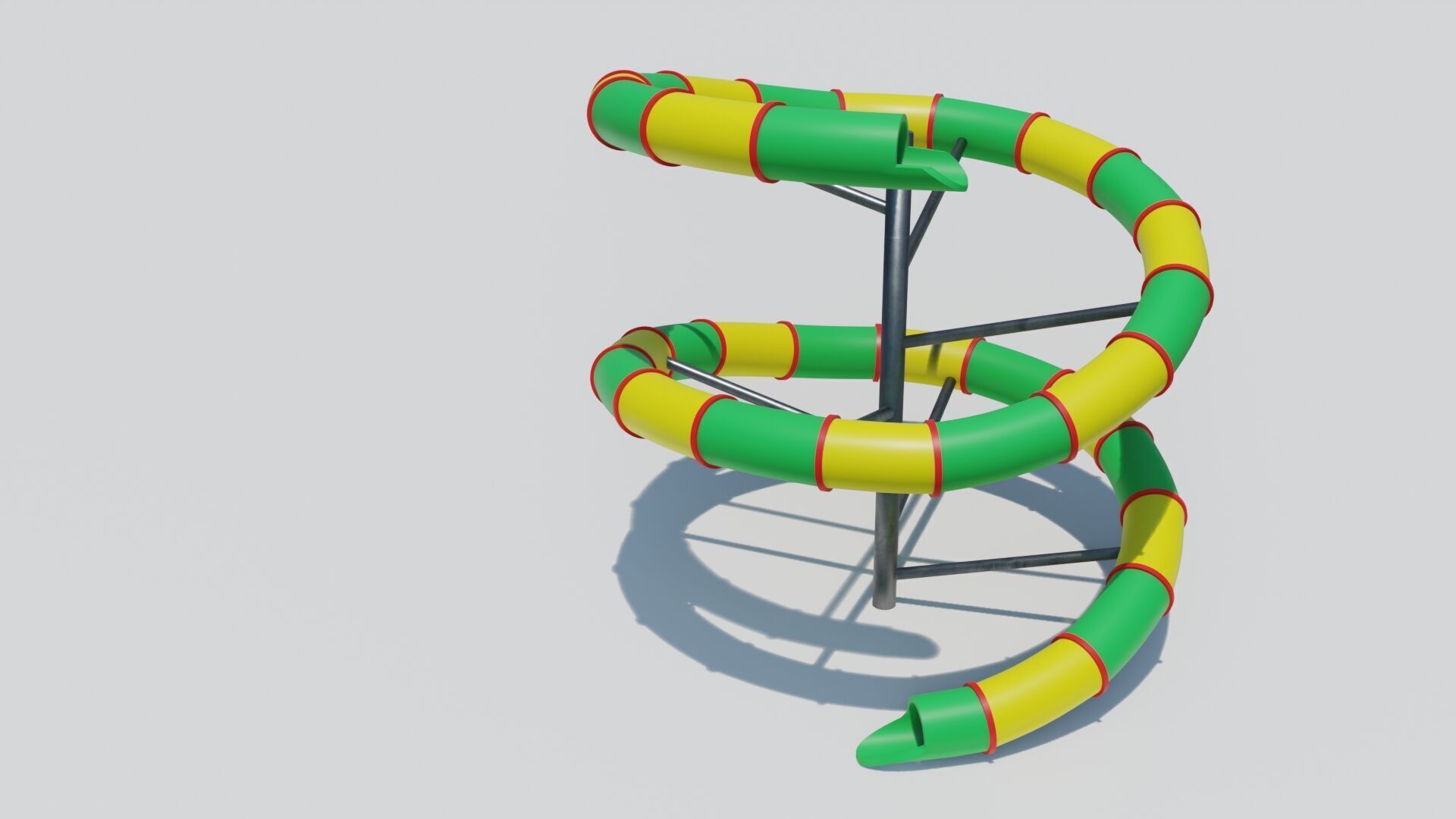 PBR Playground slide Low-poly 3D model_9