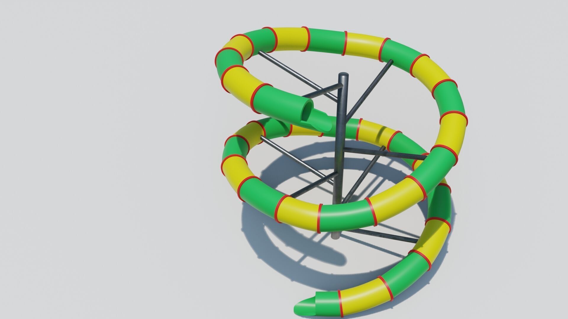 PBR Playground slide Low-poly 3D model_12