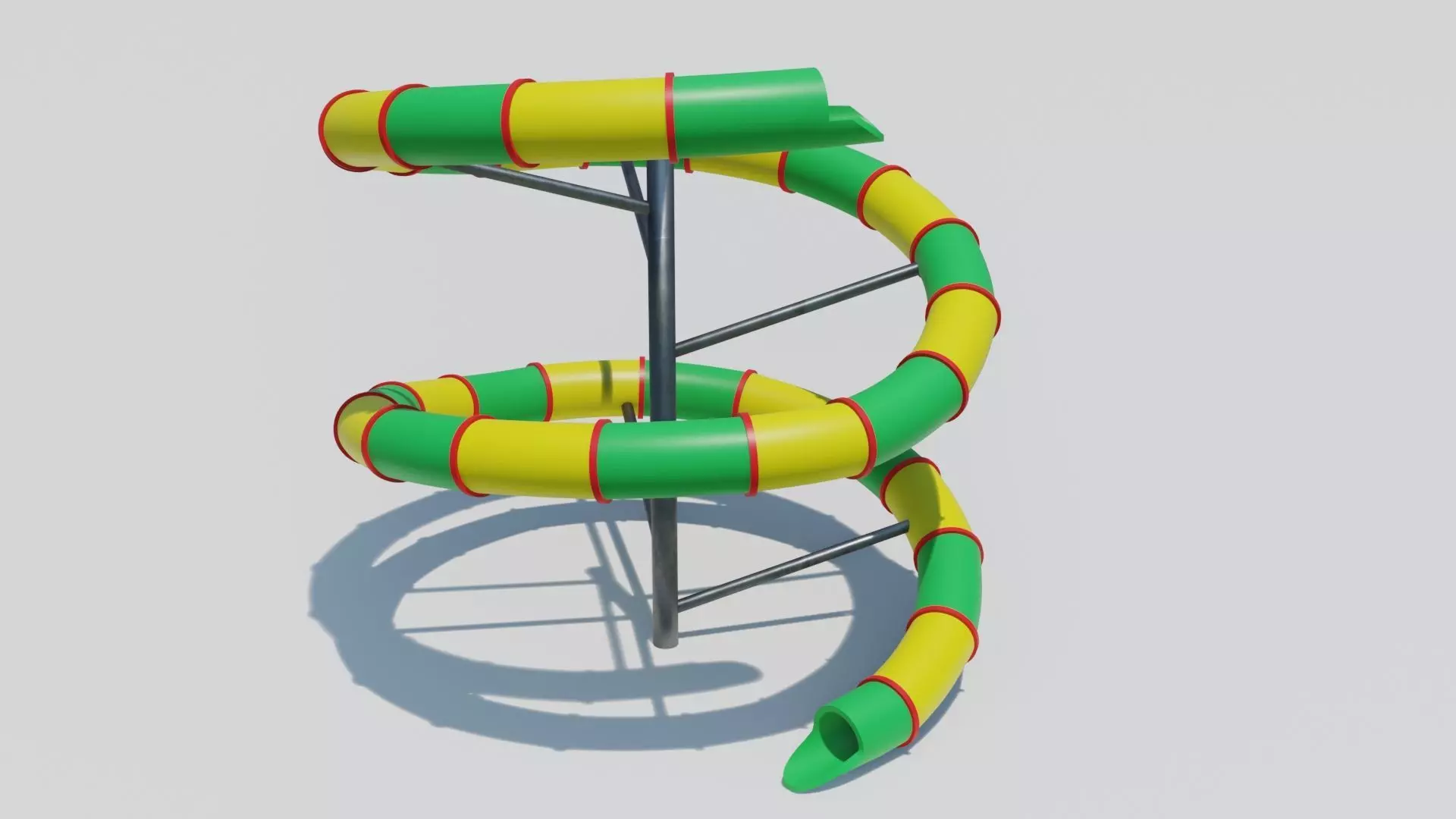 PBR Playground slide Low-poly 3D model_0