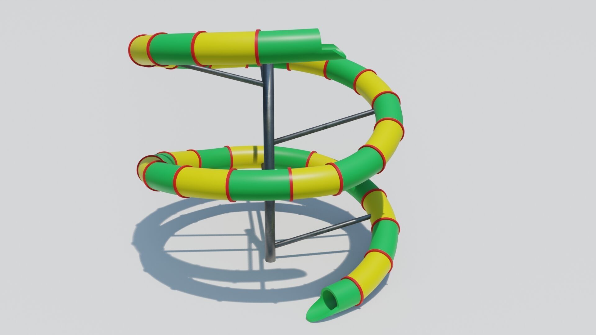 PBR Playground slide Low-poly 3D model_3