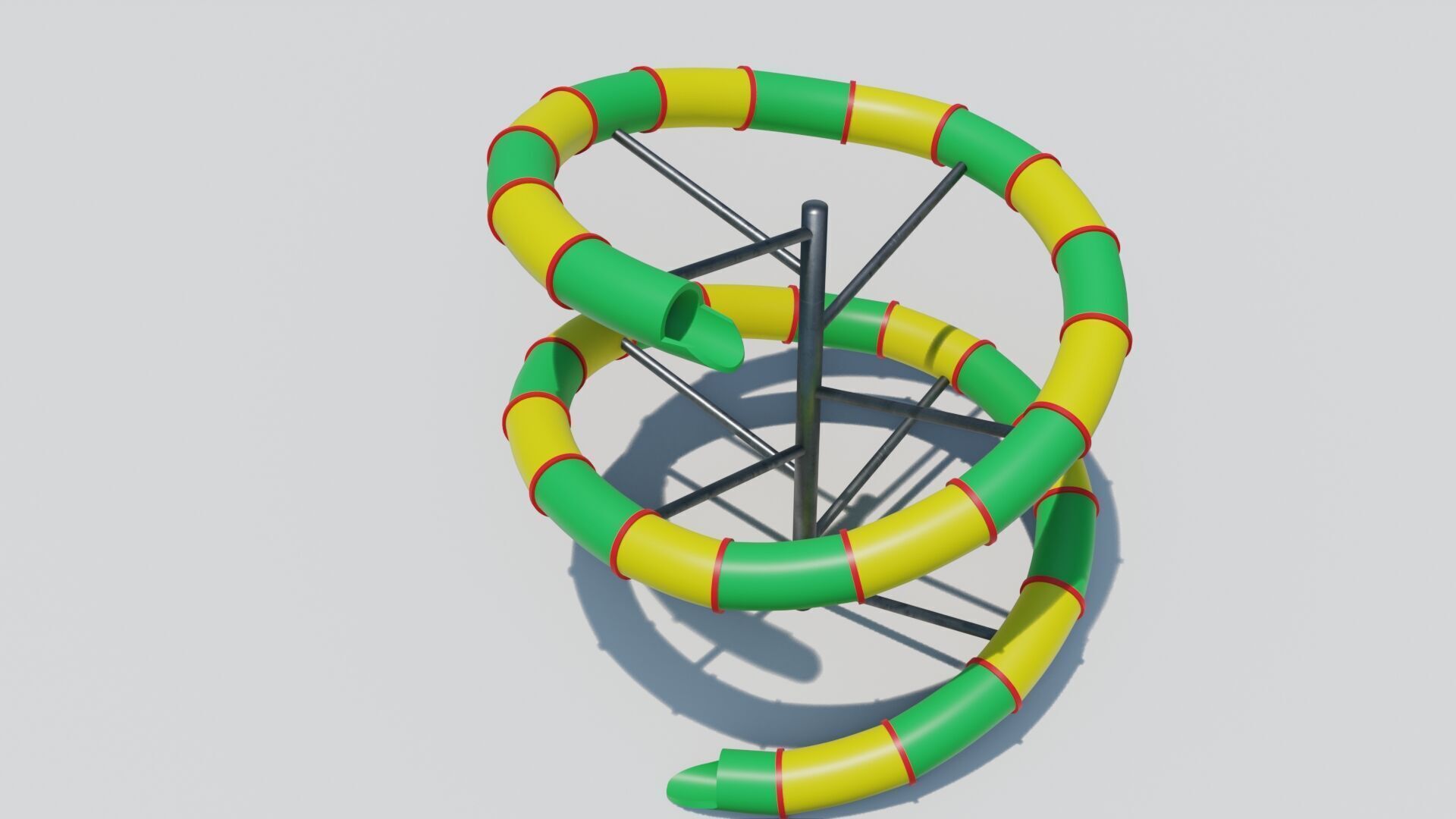 PBR Playground slide Low-poly 3D model_13