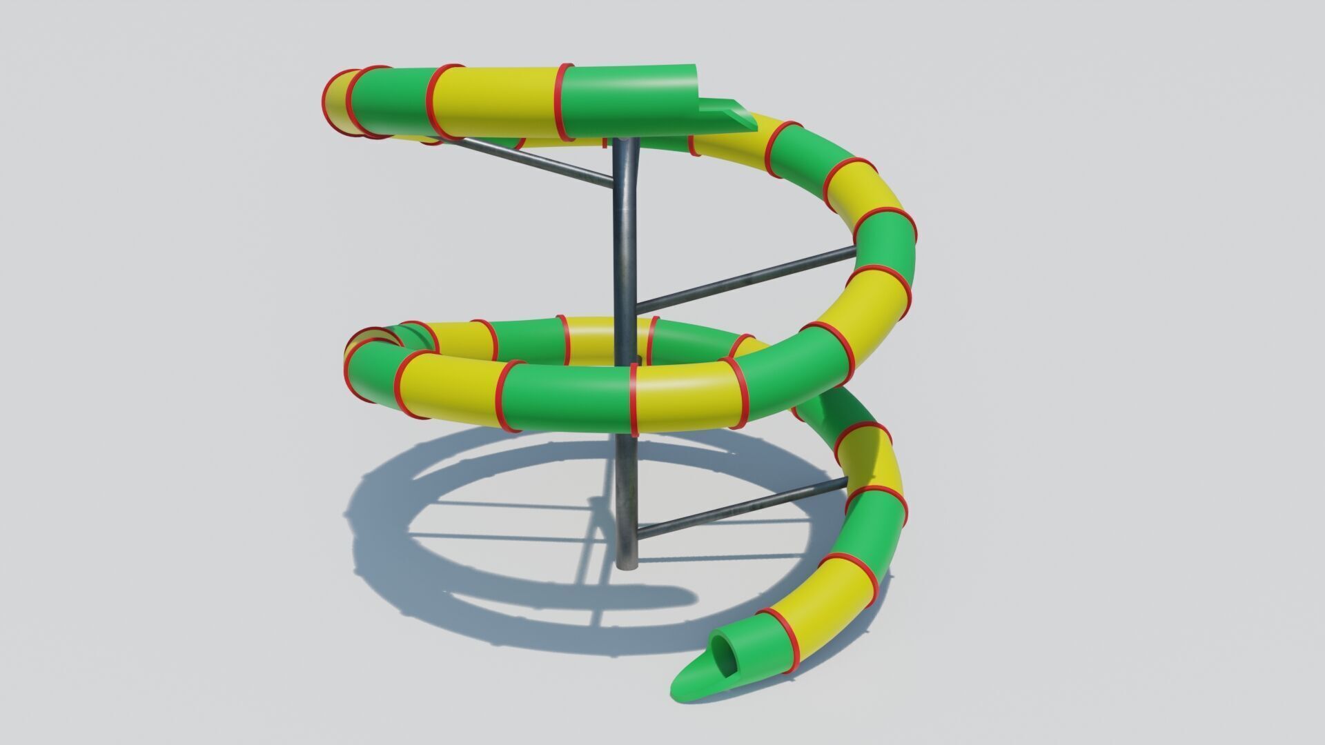 PBR Playground slide Low-poly 3D model_5