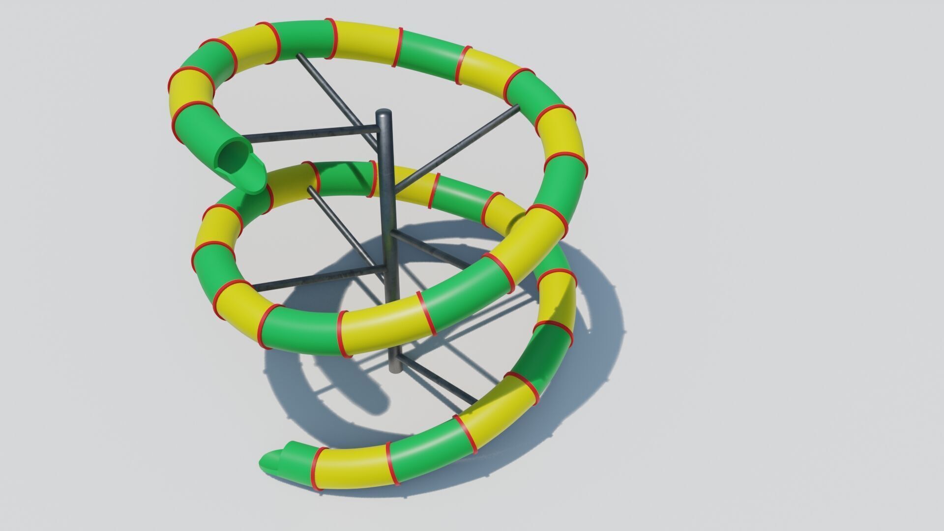 PBR Playground slide Low-poly 3D model_16