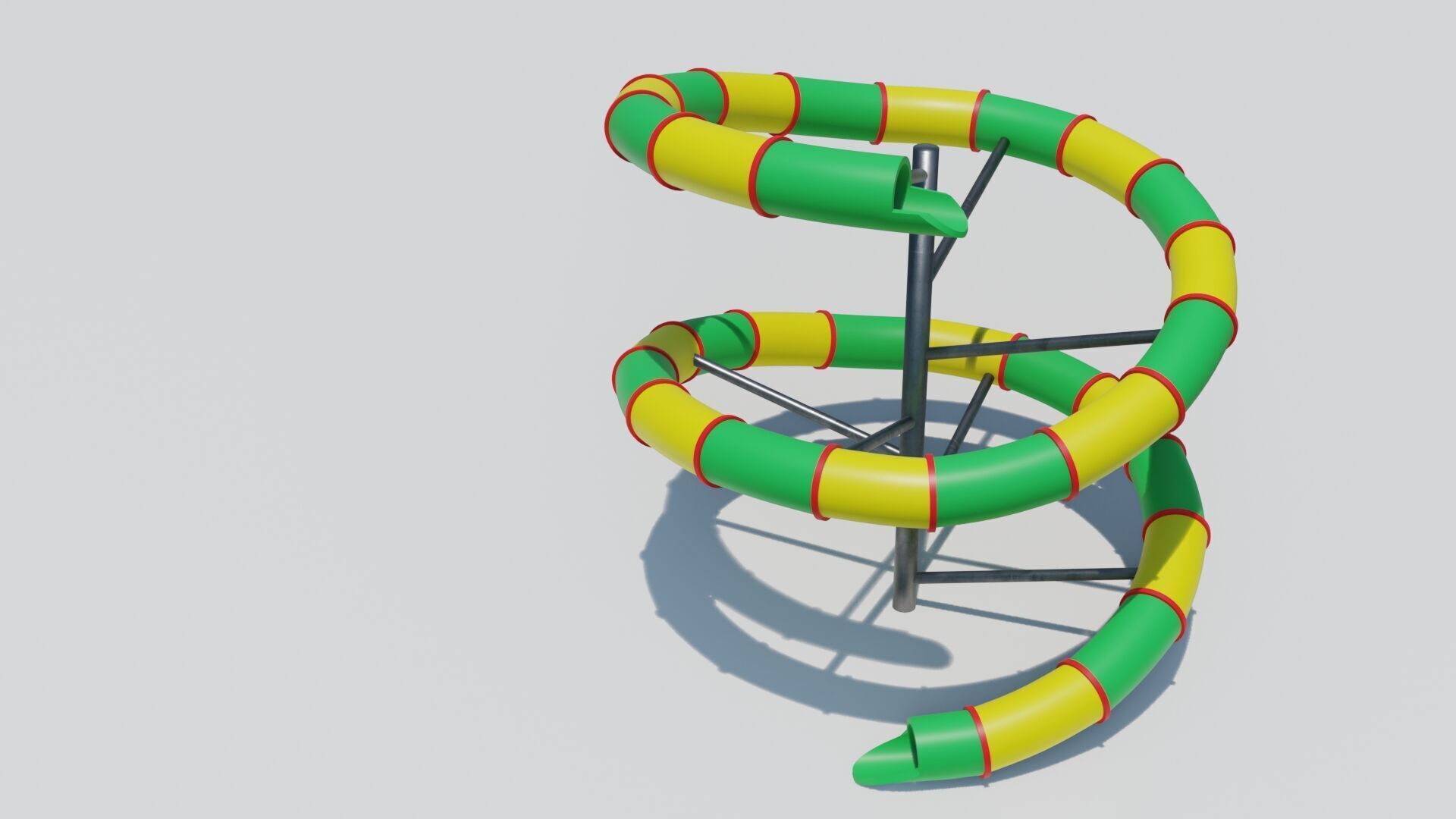 PBR Playground slide Low-poly 3D model_10