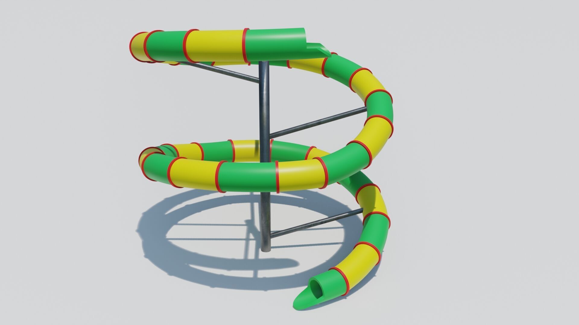 PBR Playground slide Low-poly 3D model_4