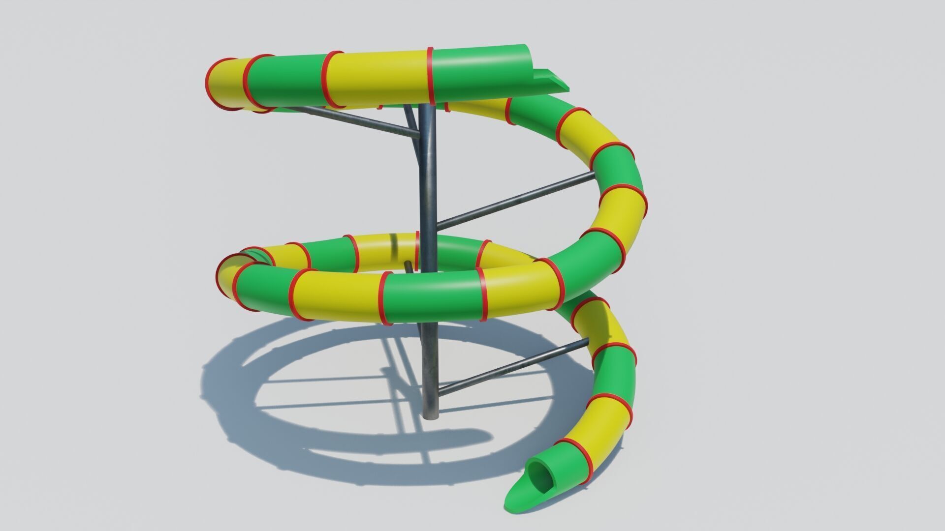 PBR Playground slide Low-poly 3D model_1
