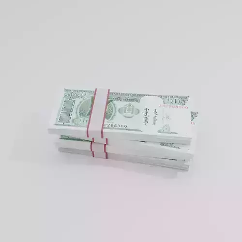 10 Mongolian Tugrik Currency Low-poly 3D model