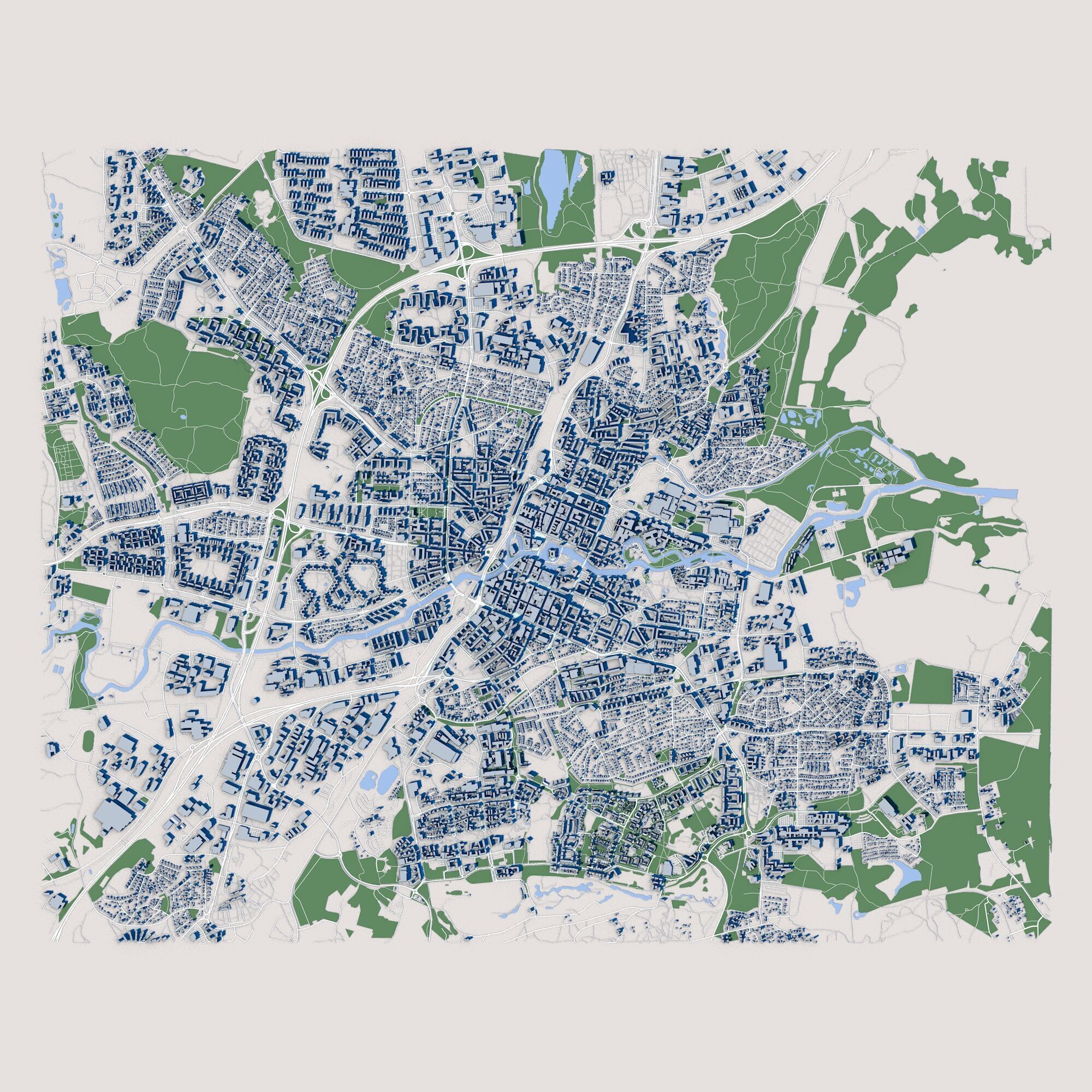 Orebro City Sweden 3D model_2