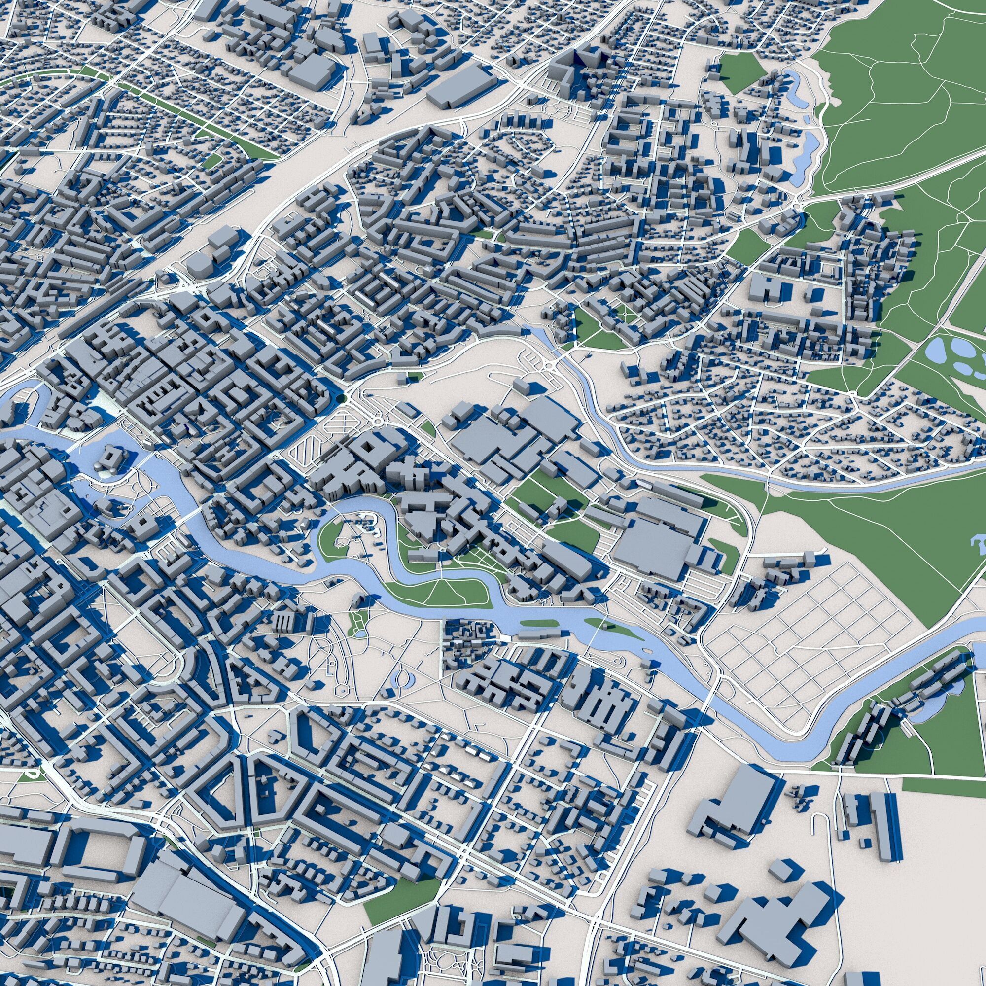 Orebro City Sweden 3D model_4