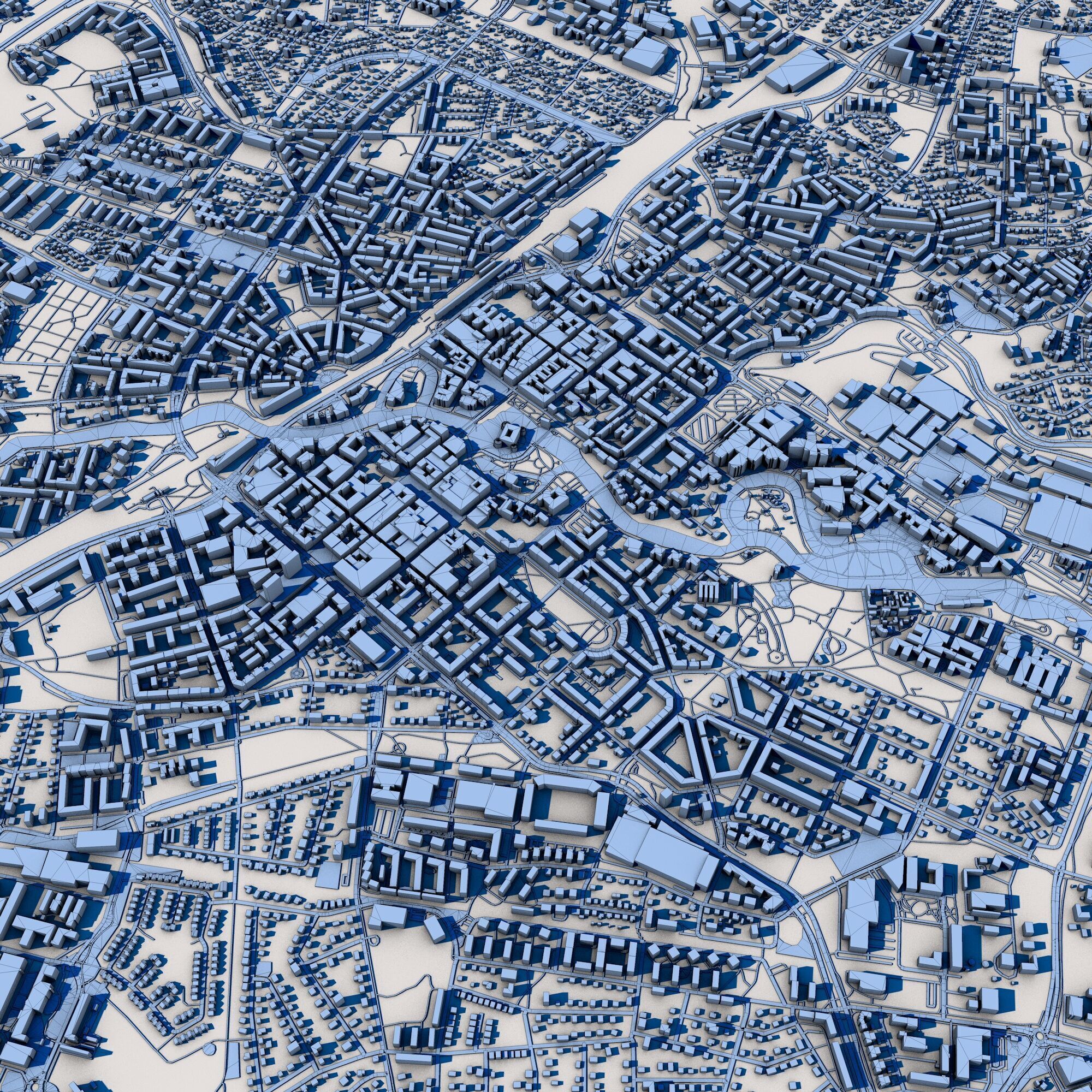 Orebro City Sweden 3D model_9