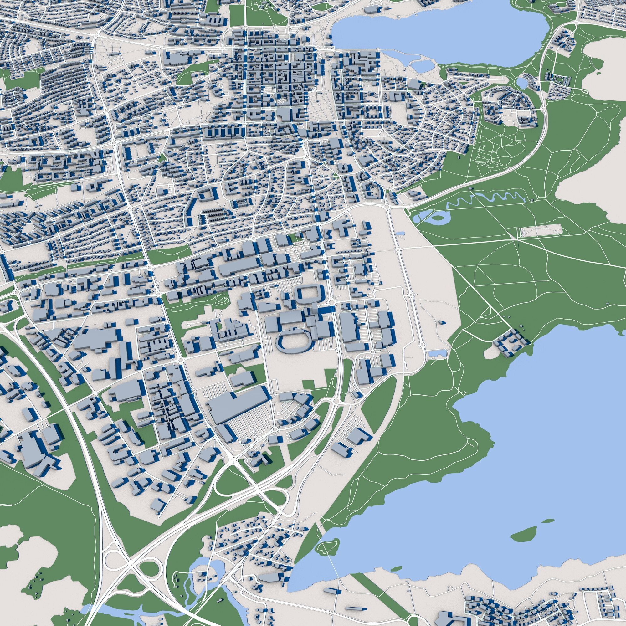 Vaxjo City Sweden 3D model_7