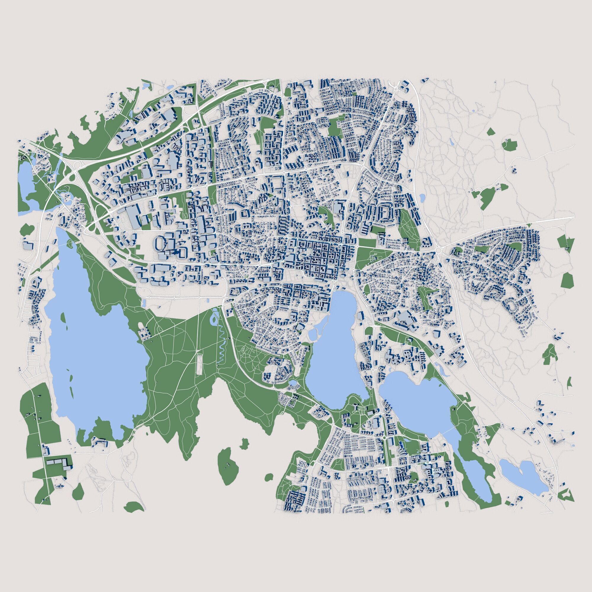 Vaxjo City Sweden 3D model_2