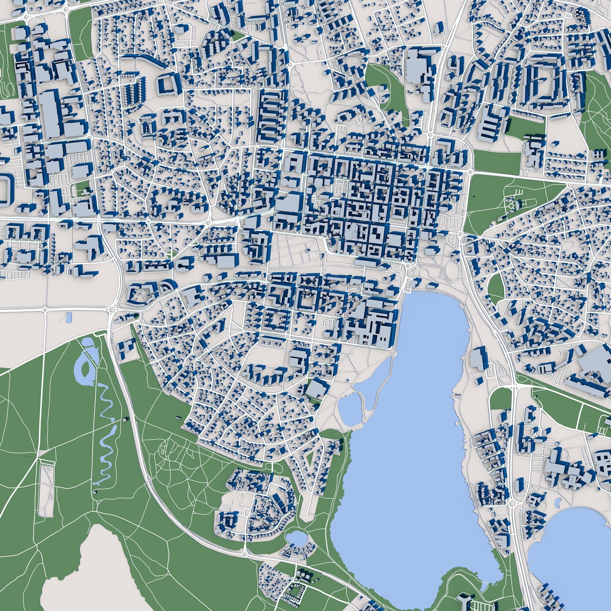 Vaxjo City Sweden 3D model_3