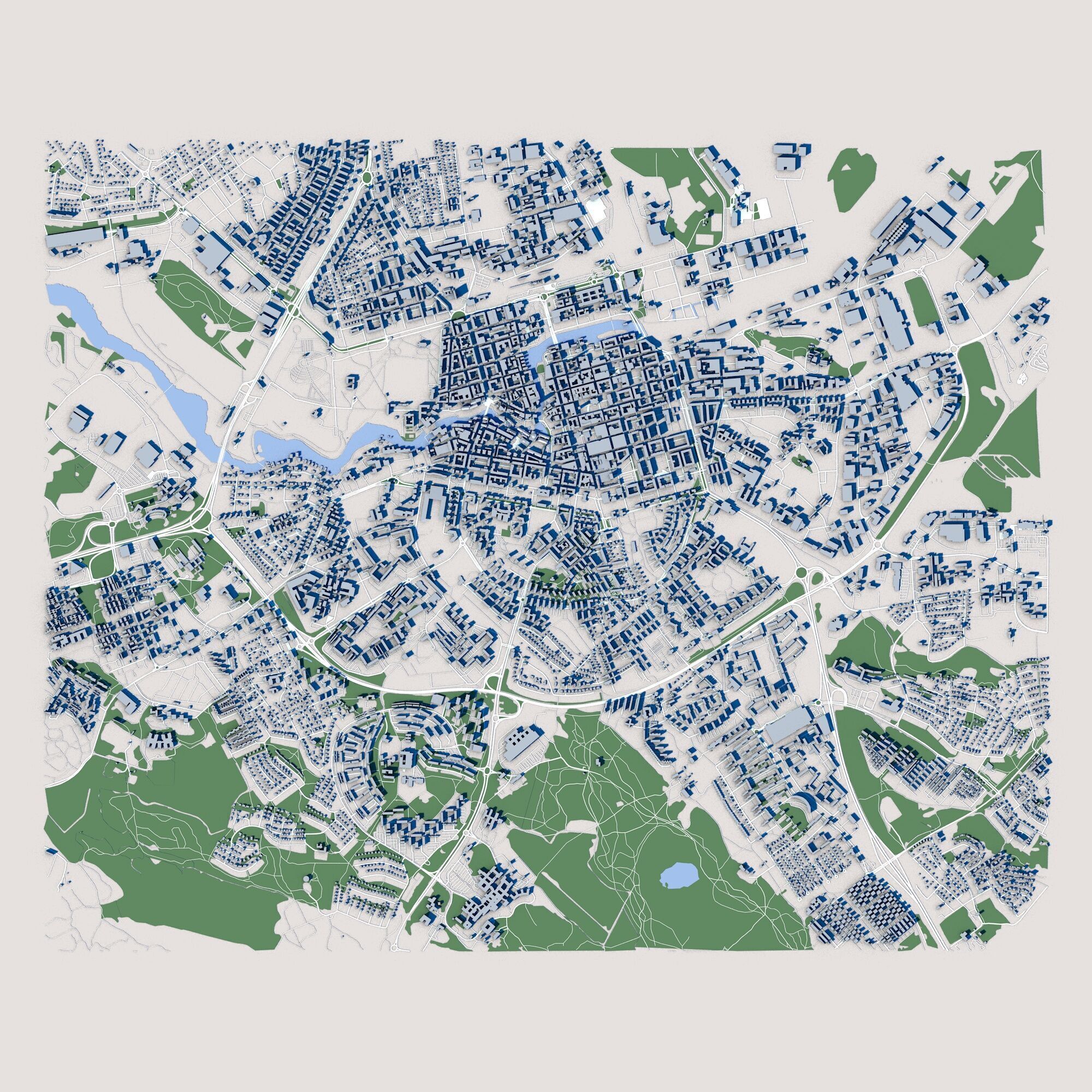 Norrkoping City Sweden 3D model_2