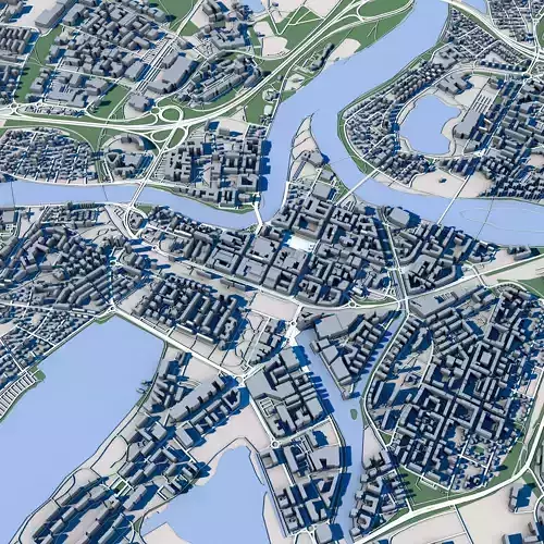 Karlstad City Sweden 3D model