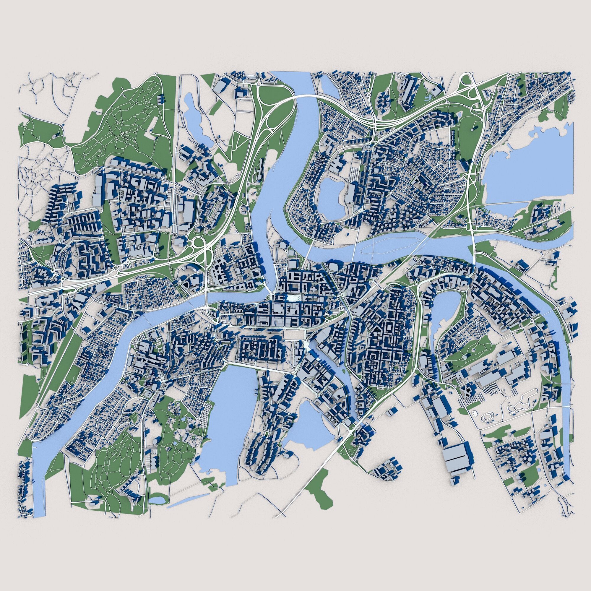 Karlstad City Sweden 3D model_2