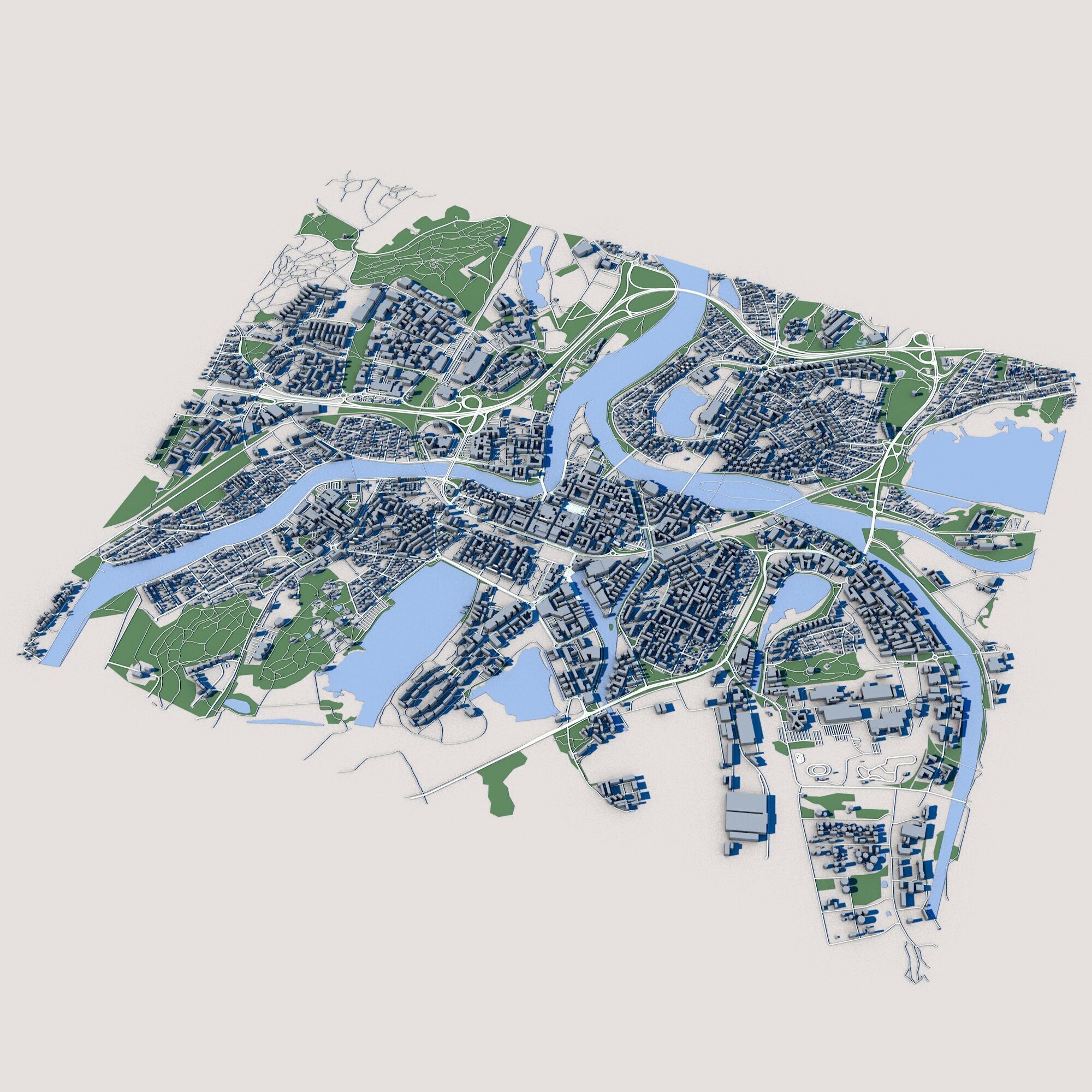 Karlstad City Sweden 3D model_1