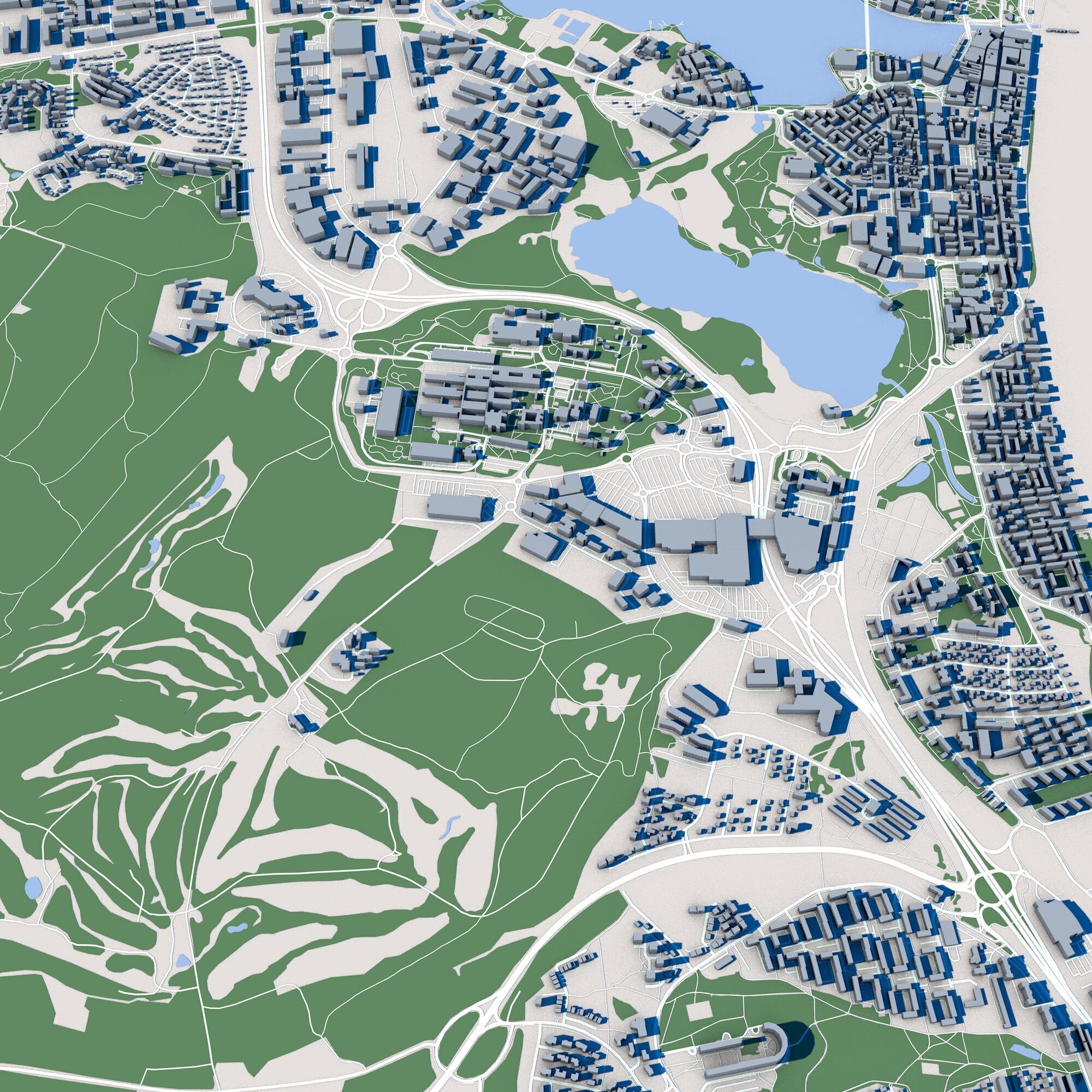 Jonkoping City in Sweden 3D model_7